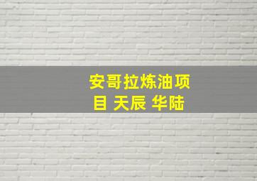 安哥拉炼油项目 天辰 华陆